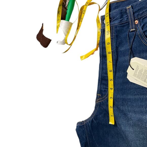 NWT Levis Ribcage Straight Ankle Button Fly Medium Wash Jeans Size 32W 27L - Picture 11 of 13